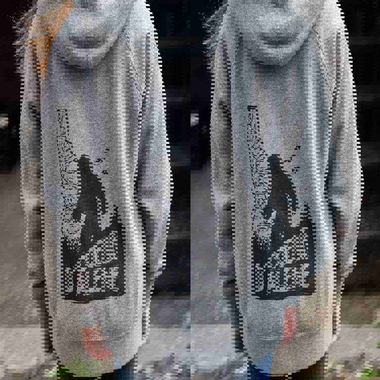Kids CDA Bigfoot Gray Zip Hoodie
