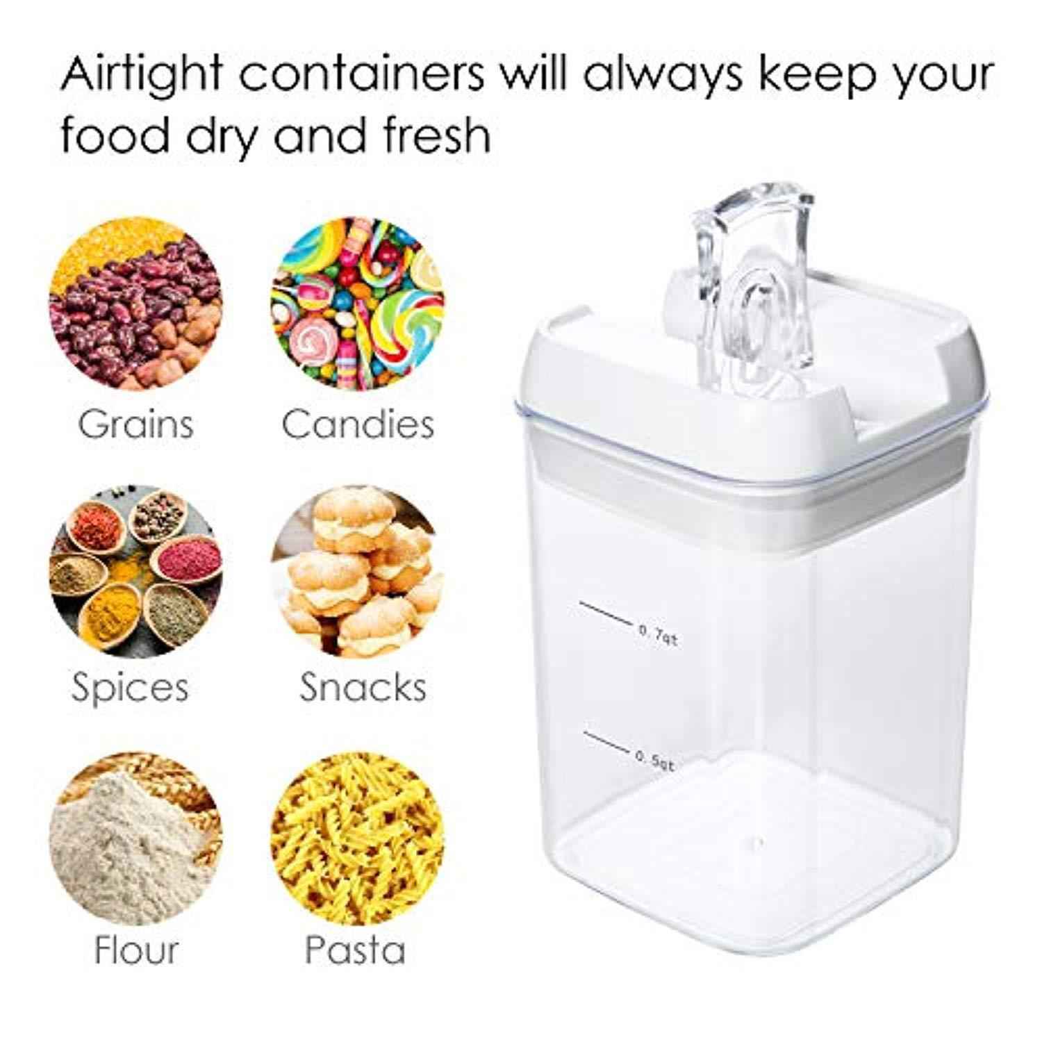 Vtopmart USVM02002 Airtight Food Storage Containers, 7 Piece Set, Clear