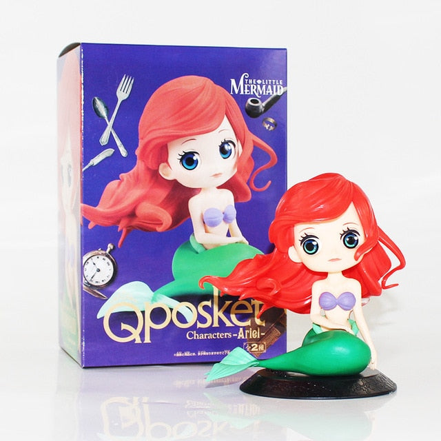 3Styles Q Posket Disney Princess Figures - Snow White & Ariel PVC Collectible Model Toys