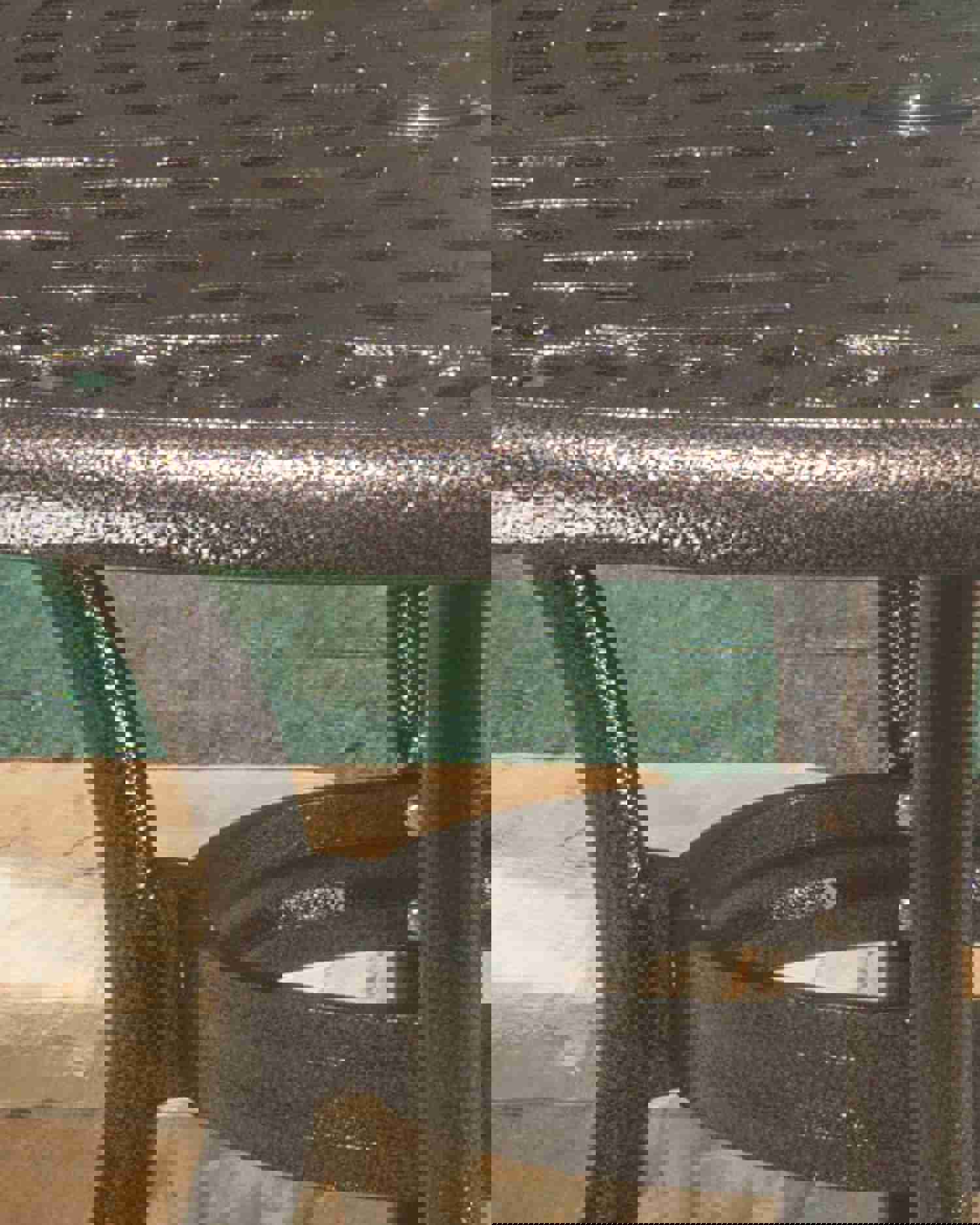Kiawah Outdoor Circular Bronze Cast Aluminum Dining Table with Umbrella Hole
