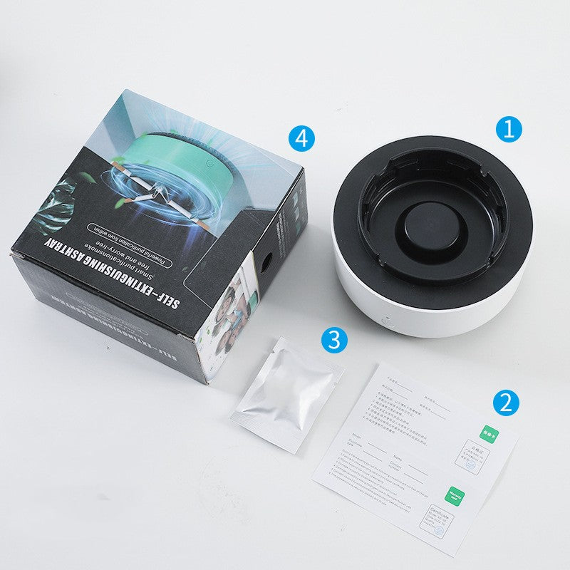 Smoke Removal Air Purification Ashtray with Anion Purification for Car and Home