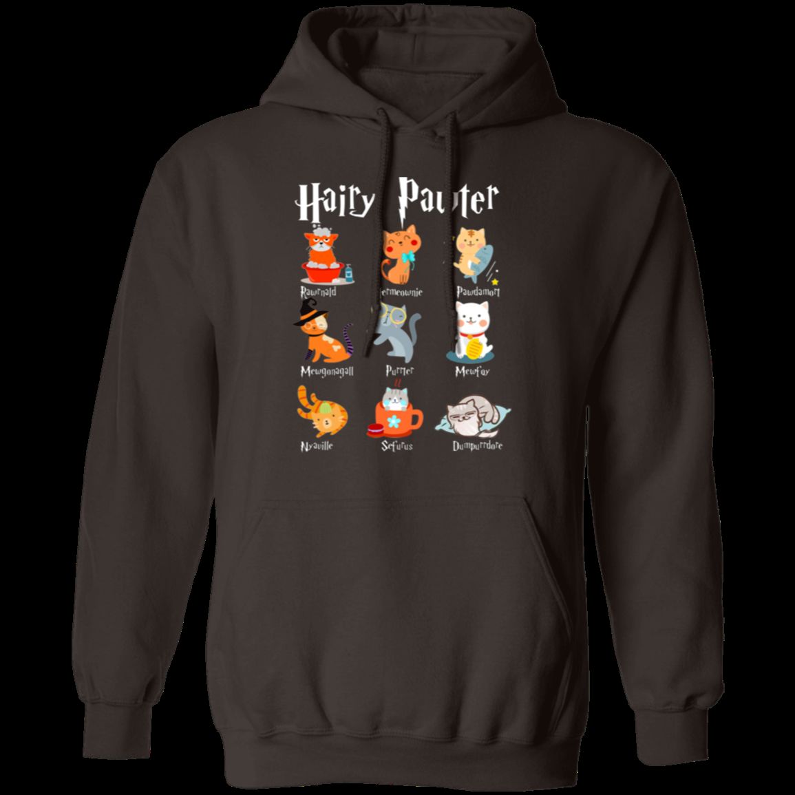 HAIRY PAWTER LADIES Pullover Hoodie - 8 oz Unisex Hoodie with Digital Print