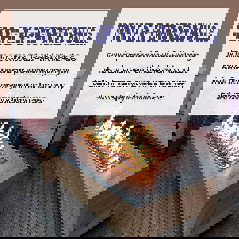 Rectangular Drop-In Fire Pit Pans - High-Quality 304 Stainless Steel