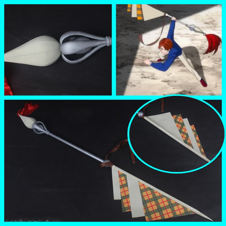 Anime Wonder Egg Priority Momoe Sawaki Cosplay Prop Necklace Weapon Flagpole