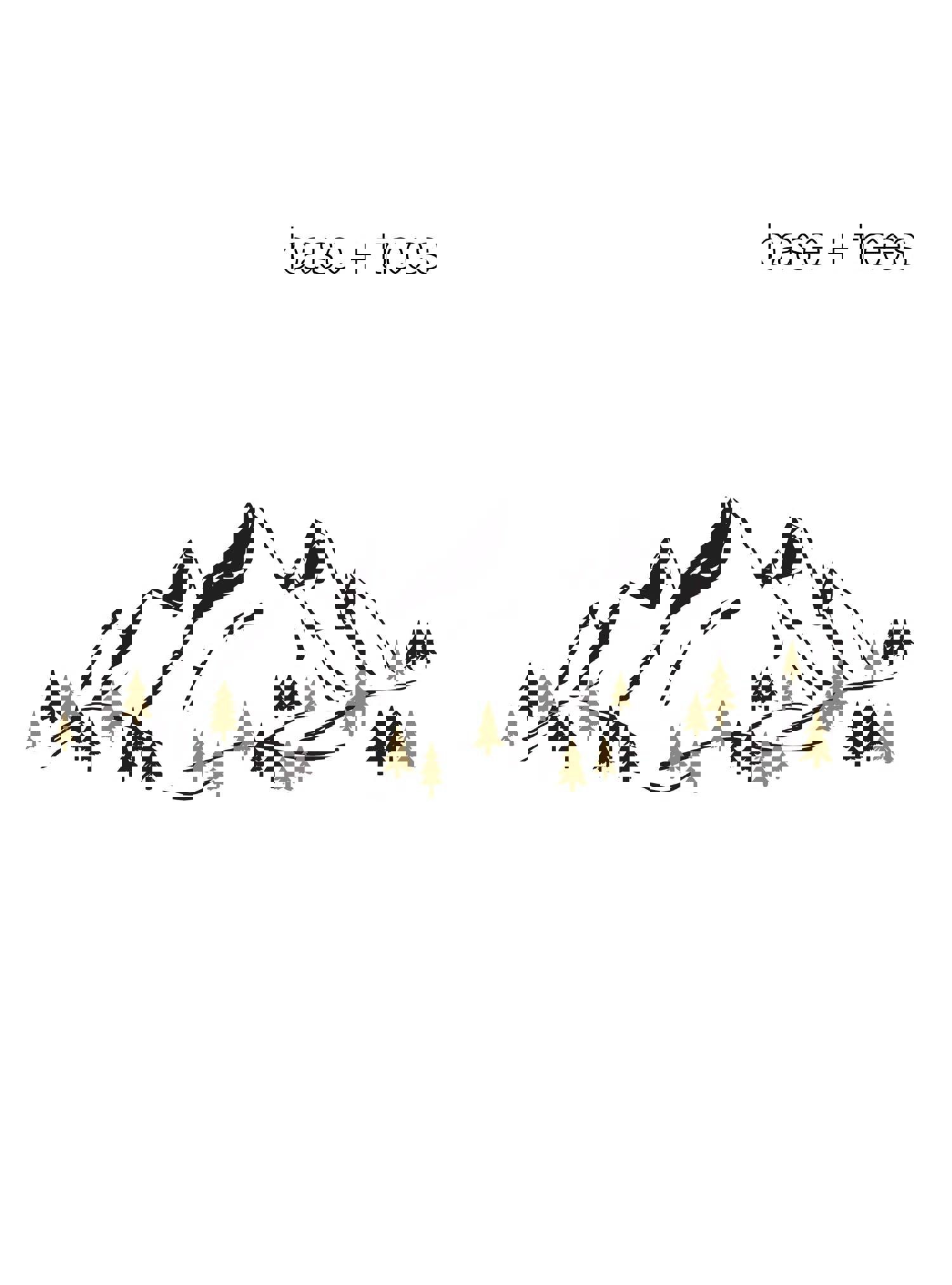 Mountains Wall Decal with Trees - Nature-Inspired Home Decor
