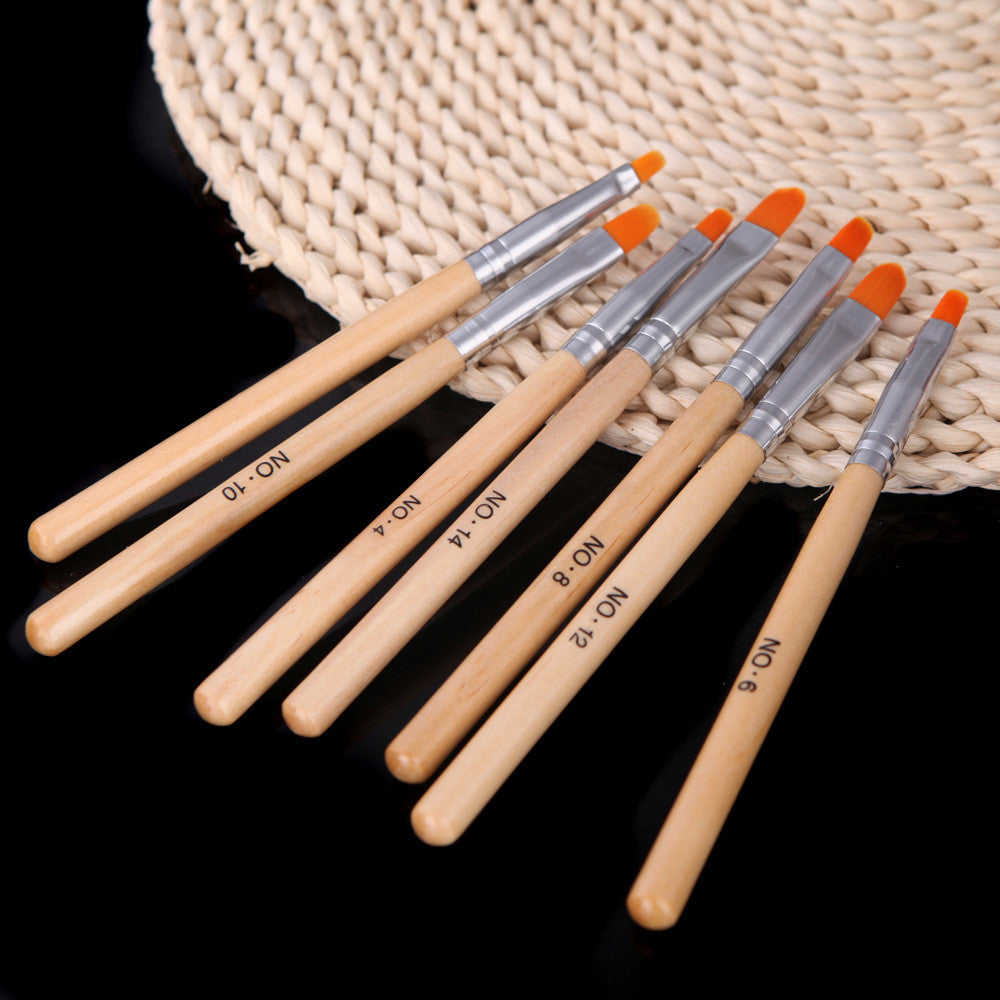 Professional 7pcs Nail Brushes Tools Set for Nail Art Design