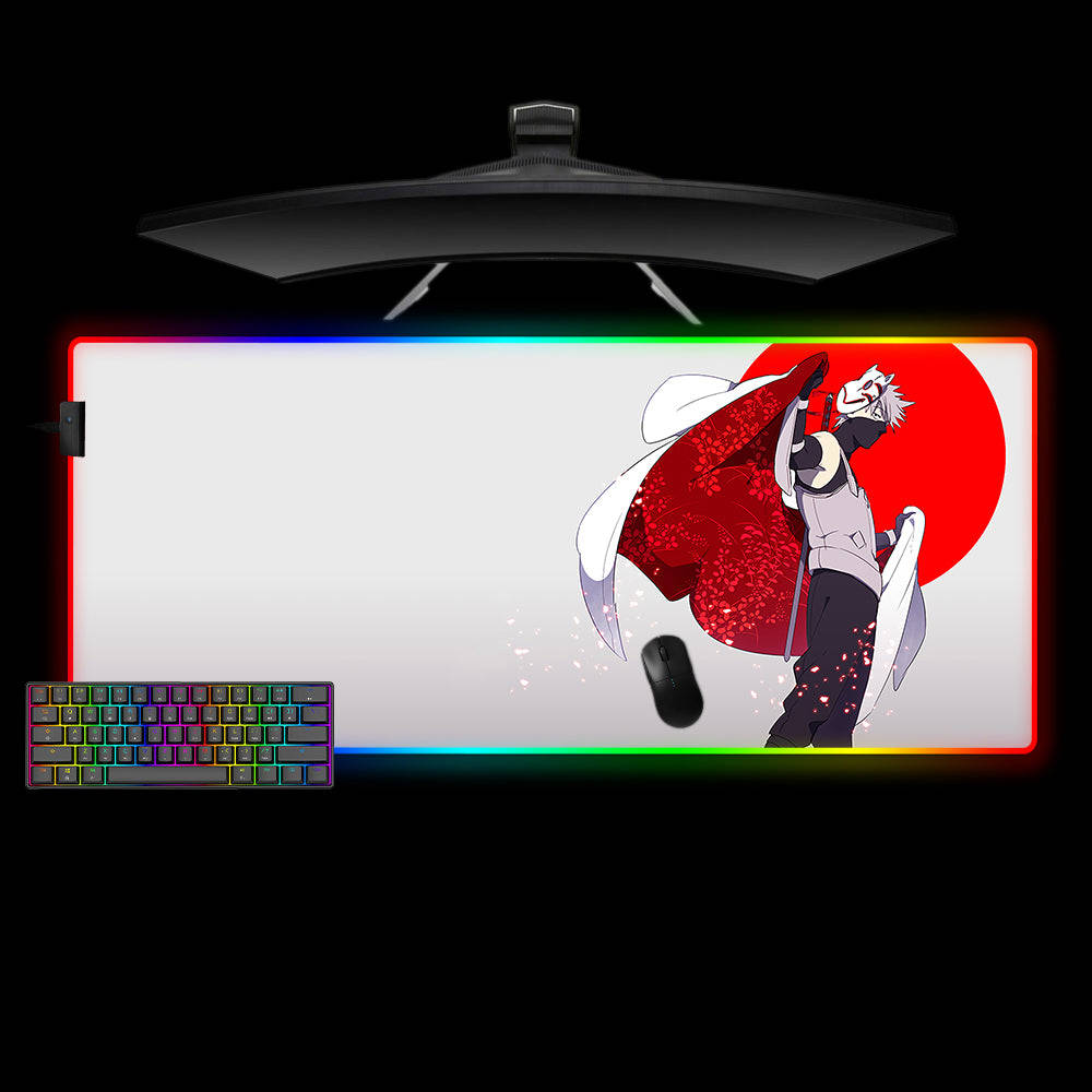 Naruto Kakashi Cape Design RGB Gaming Mouse Pad with LED Strip