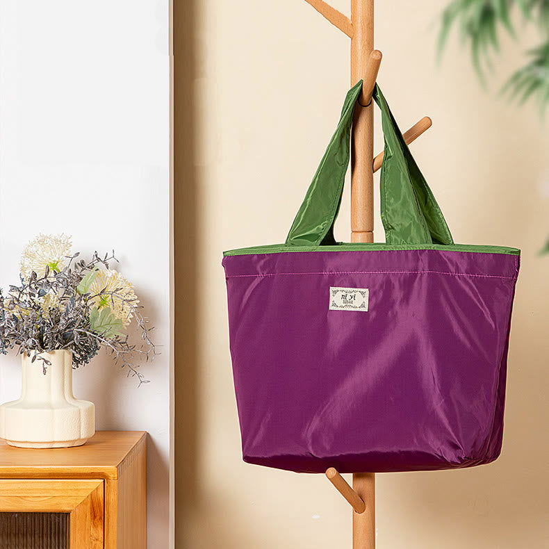 Large Capacity Drawstring Foldable Shoulder Tote Bag for Women