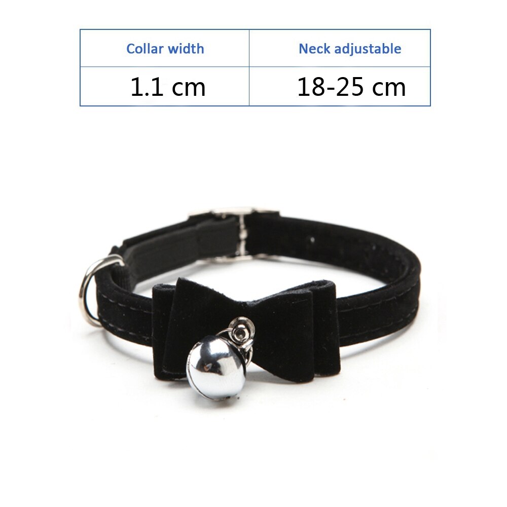 Velvet Breakaway Cat Collar with Bell - Pet Supplies for Cats and Dogs