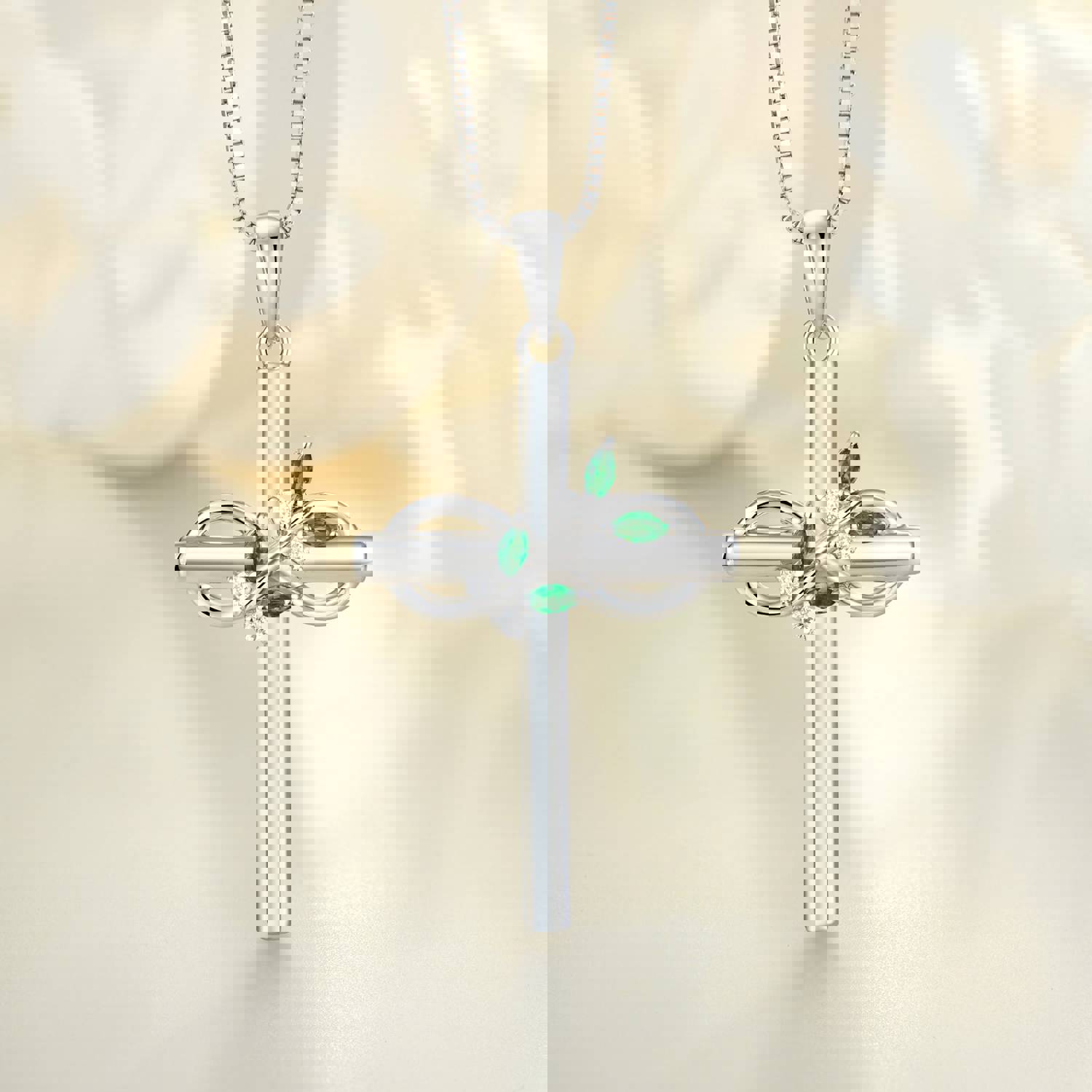 Yeelery Butterfly Infinity Gem Necklaces