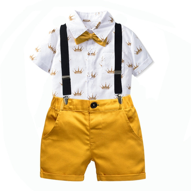 Boys Summer Cotton Clothing Set - T-Shirt and Shorts (1-6 Years)
