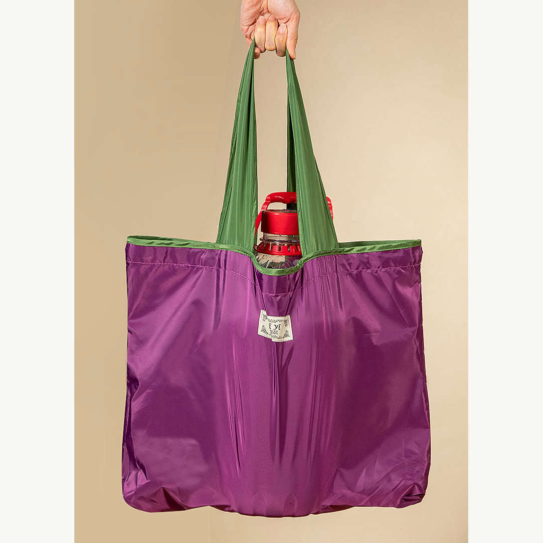 Large Capacity Drawstring Foldable Shoulder Tote Bag for Women