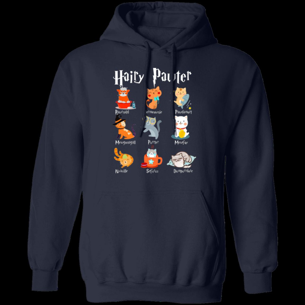 HAIRY PAWTER LADIES Pullover Hoodie - 8 oz Unisex Hoodie with Digital Print