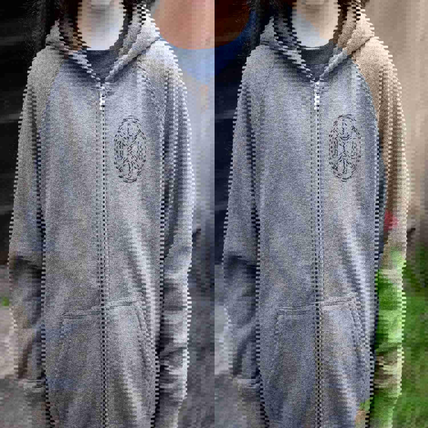 Kids CDA Bigfoot Gray Zip Hoodie