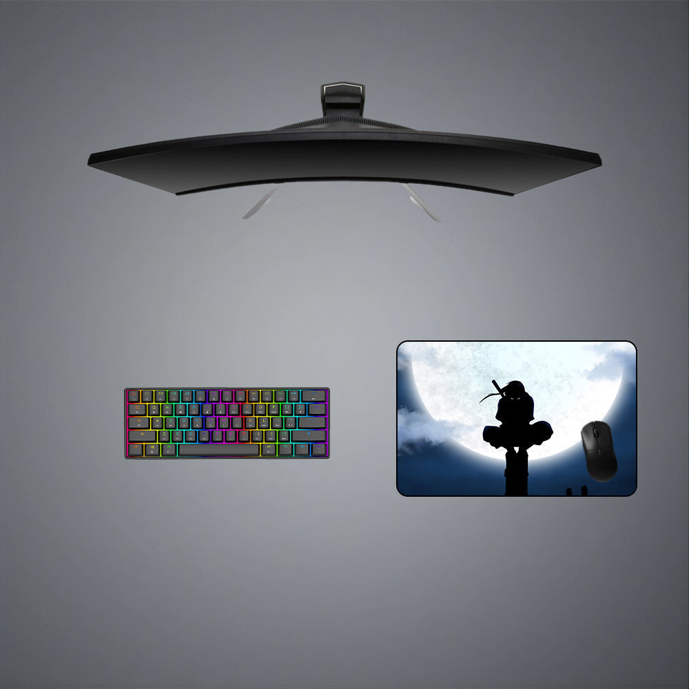 Uchiha Itachi Moon Design Gaming Mouse Pad - M-XXL Size for Computer Desk