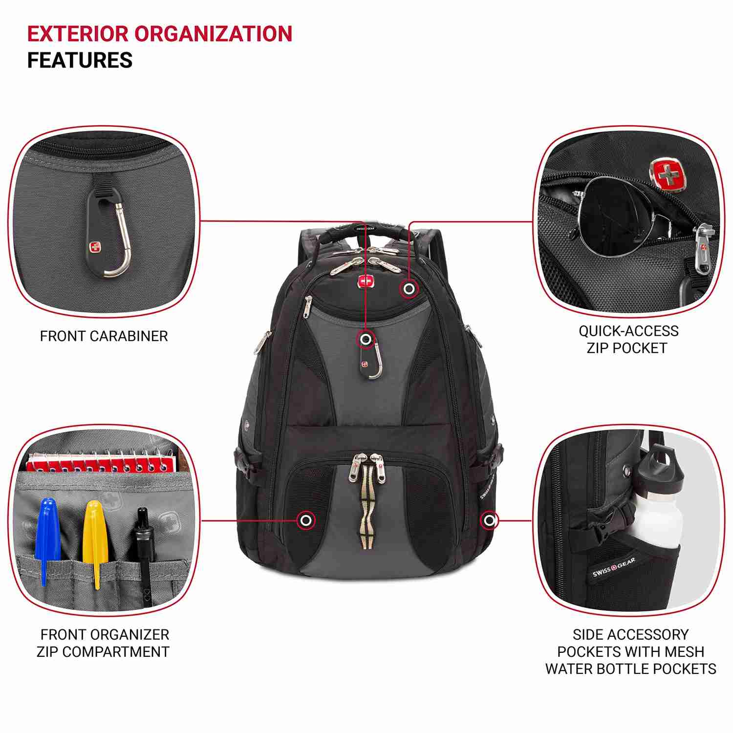 SwissGear Travel Gear 1900 Scansmart TSA Laptop Backpack - Gray