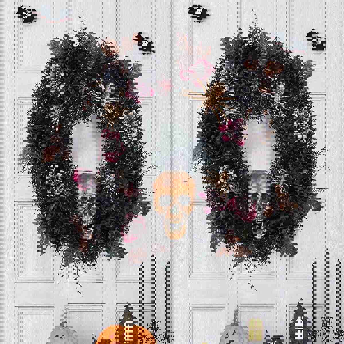 28 Halloween Wreath for Indoor or Covered Outdoor Use