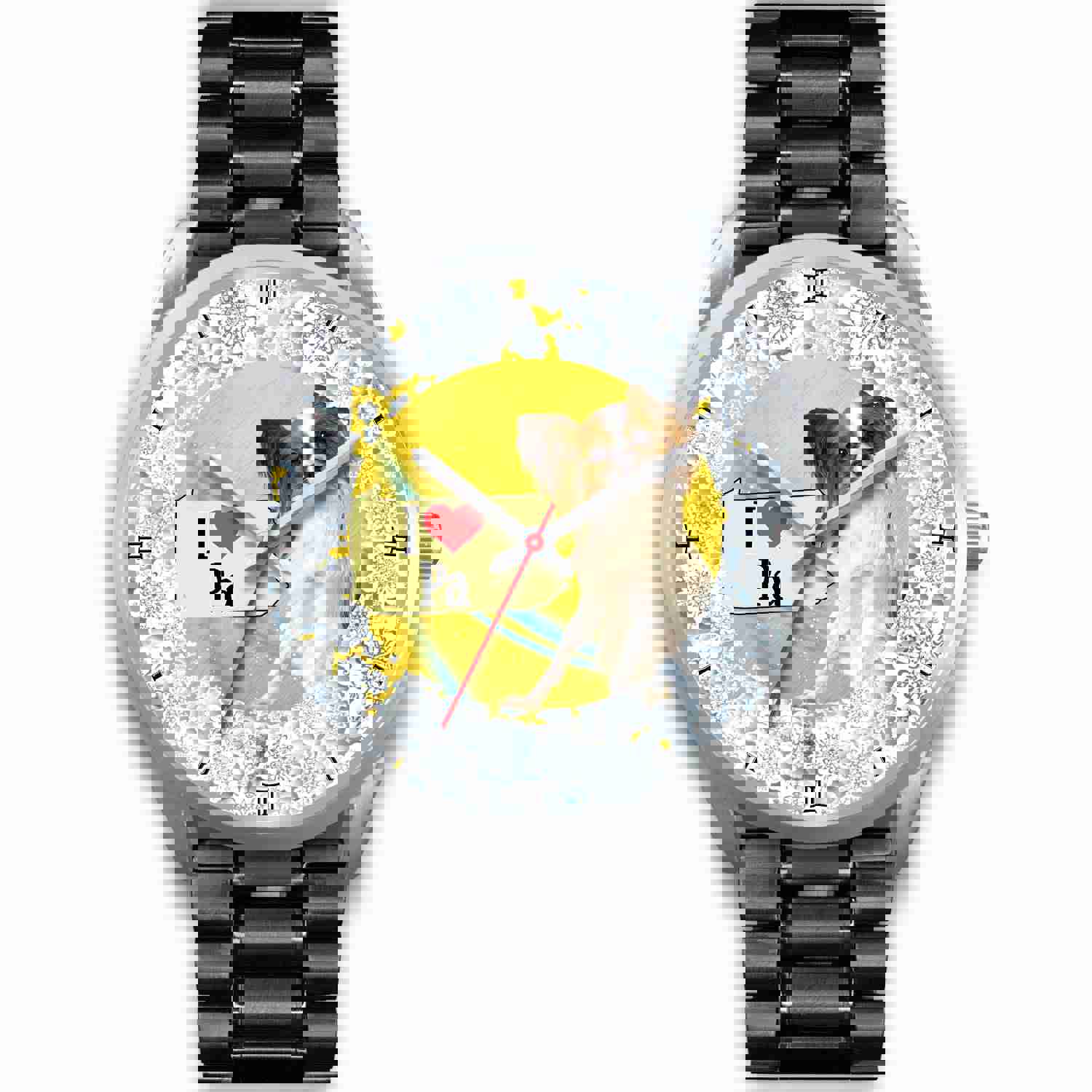 Cute Papillon Dog Pennsylvania Christmas Special Wrist Watch
