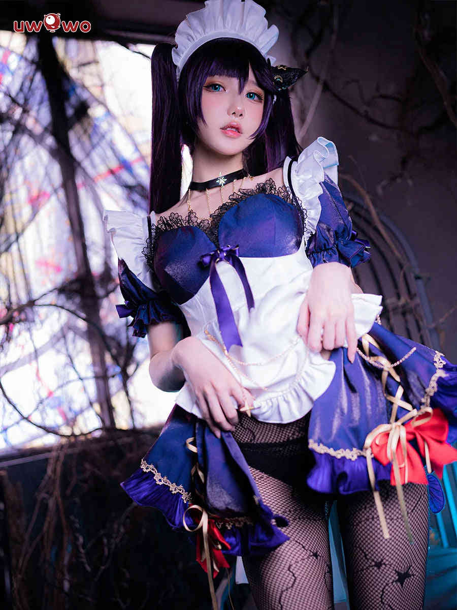 UWOWO Mona Cosplay Maid Costume - Genshin Impact Fanart Exclusive for Girls and Kids