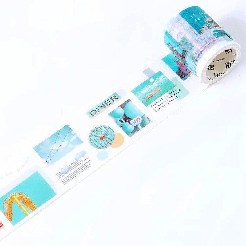 Strangerland Travel Four Treasures Series Blue Line Washi Tape