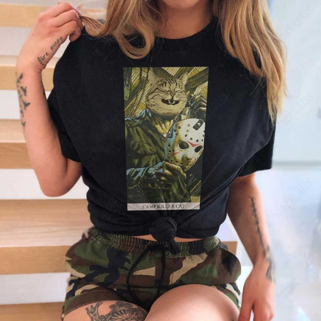 The Camp Killer Cat Custom Graphic Apparel - Unisex Classic Fit T-Shirt