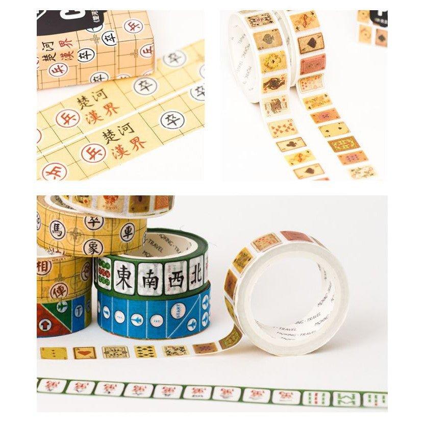 Strangerland Travel Four Treasures Series Blue Line Washi Tape