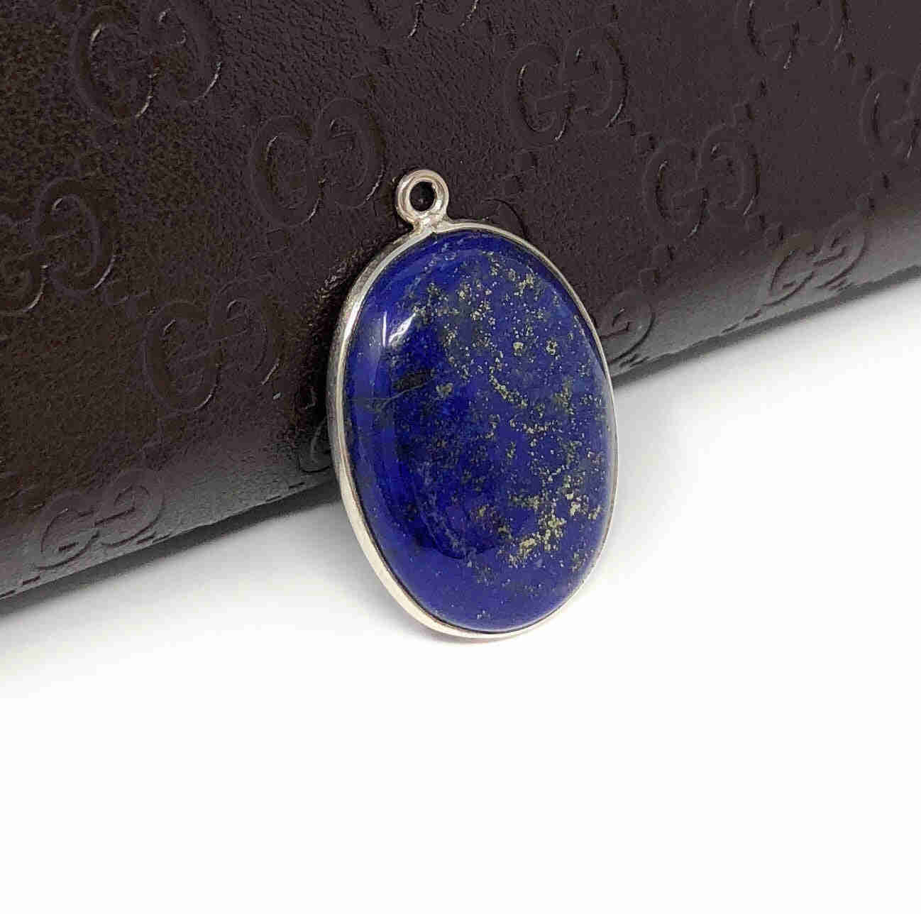 Sterling Silver Lapis Lazuli Charm for DIY Jewelry Making