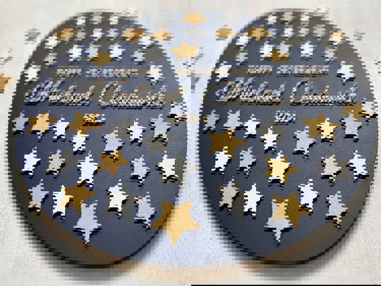 Personalized Stars Retirement Guest Book - Custom Keepsake Gift for Coworker