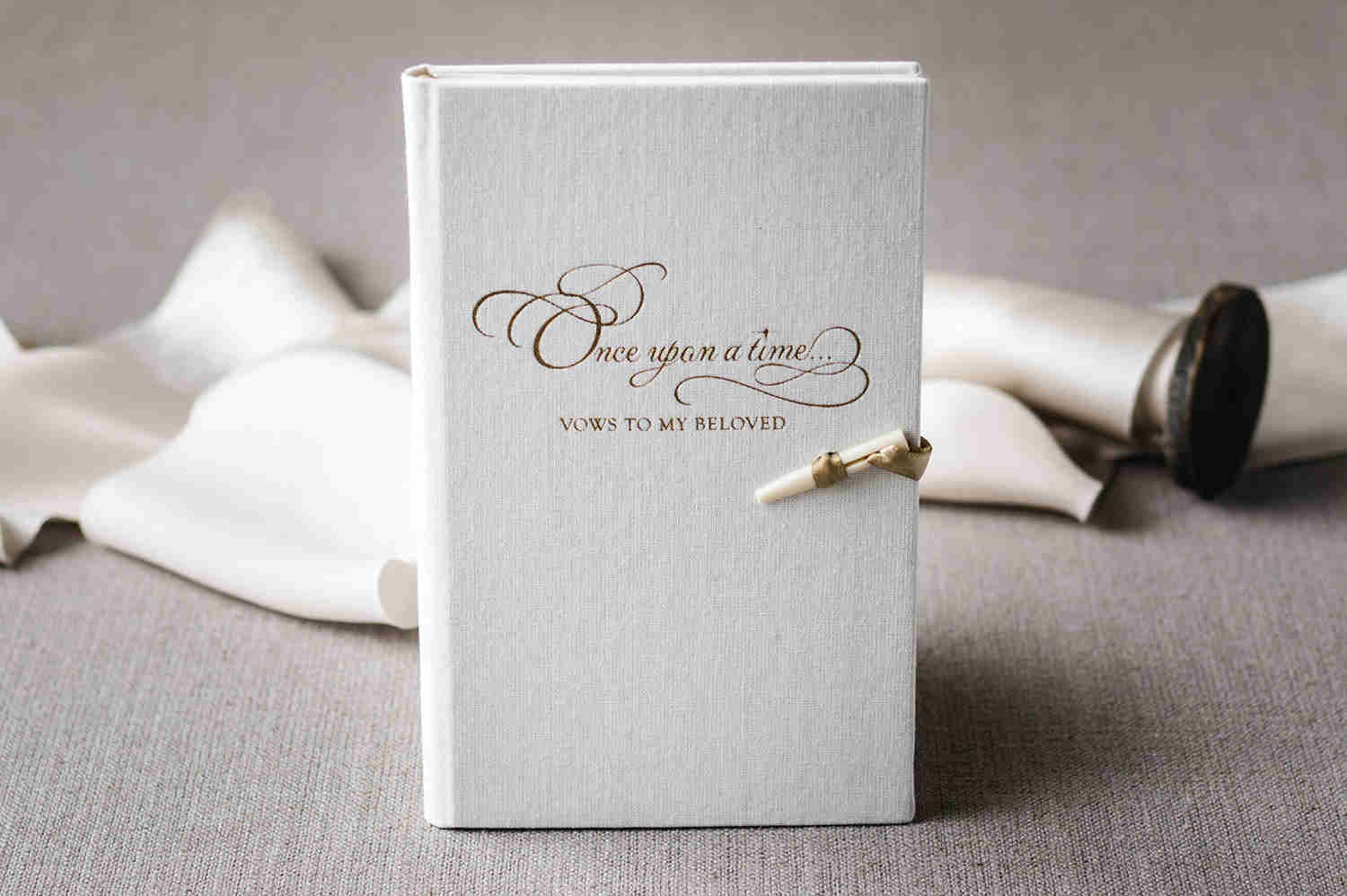 Once Upon a Time - Set of 2 Heirloom Vow Books for Weddings