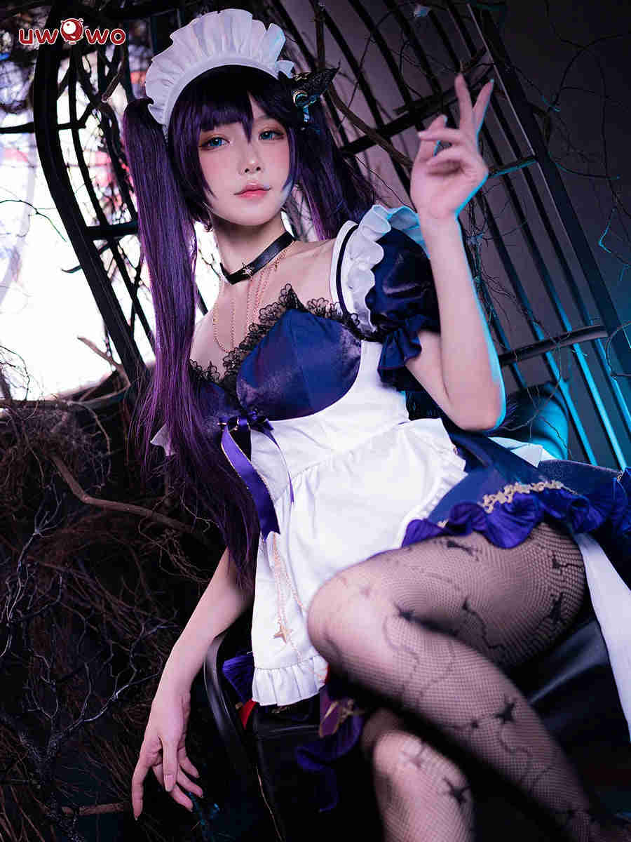 UWOWO Mona Cosplay Maid Costume - Genshin Impact Fanart Exclusive for Girls and Kids