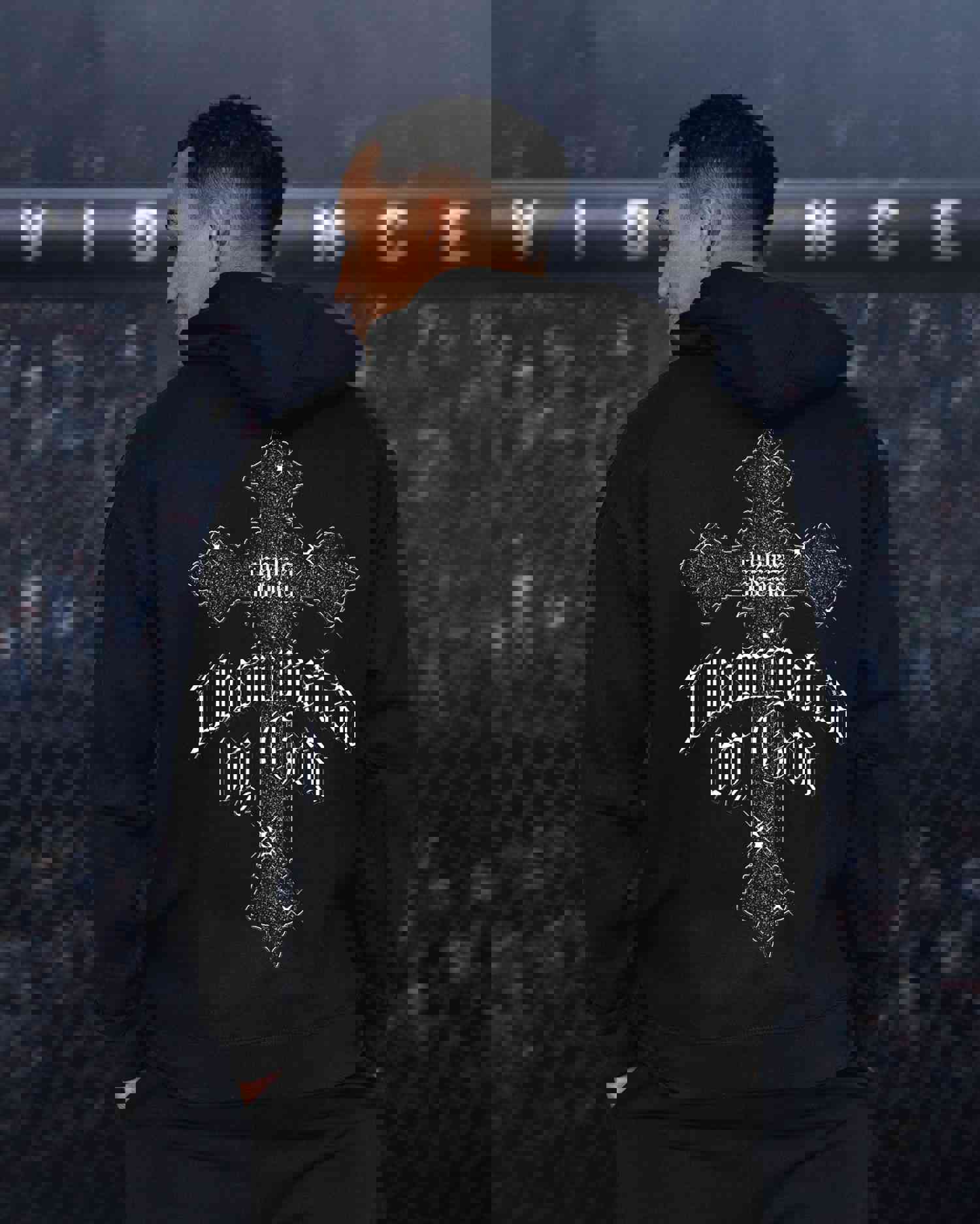 Illuminado Hoodie in Black - Charles Oliveira x Full Violence