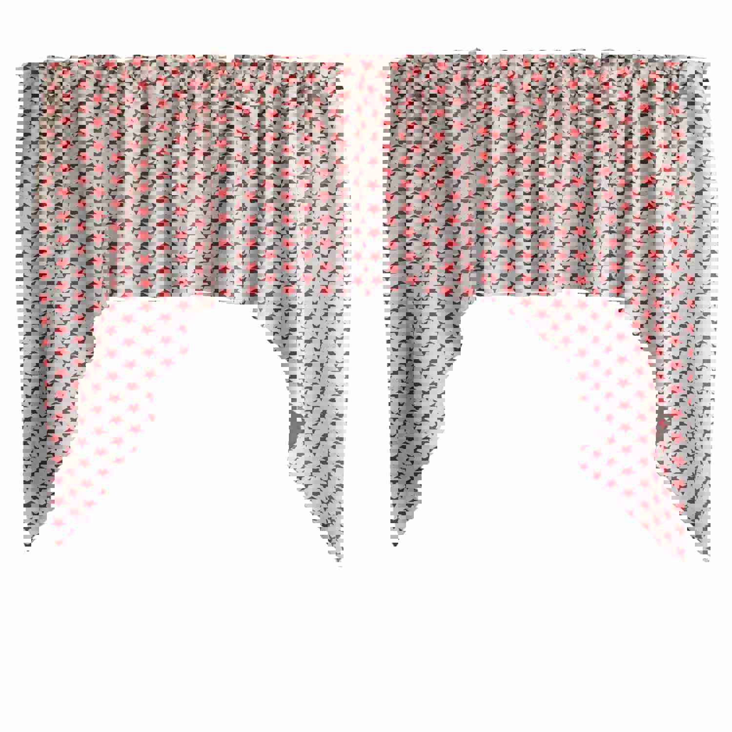 Swag Valance Cotton Stars Print - 58" Wide / 36" Tall