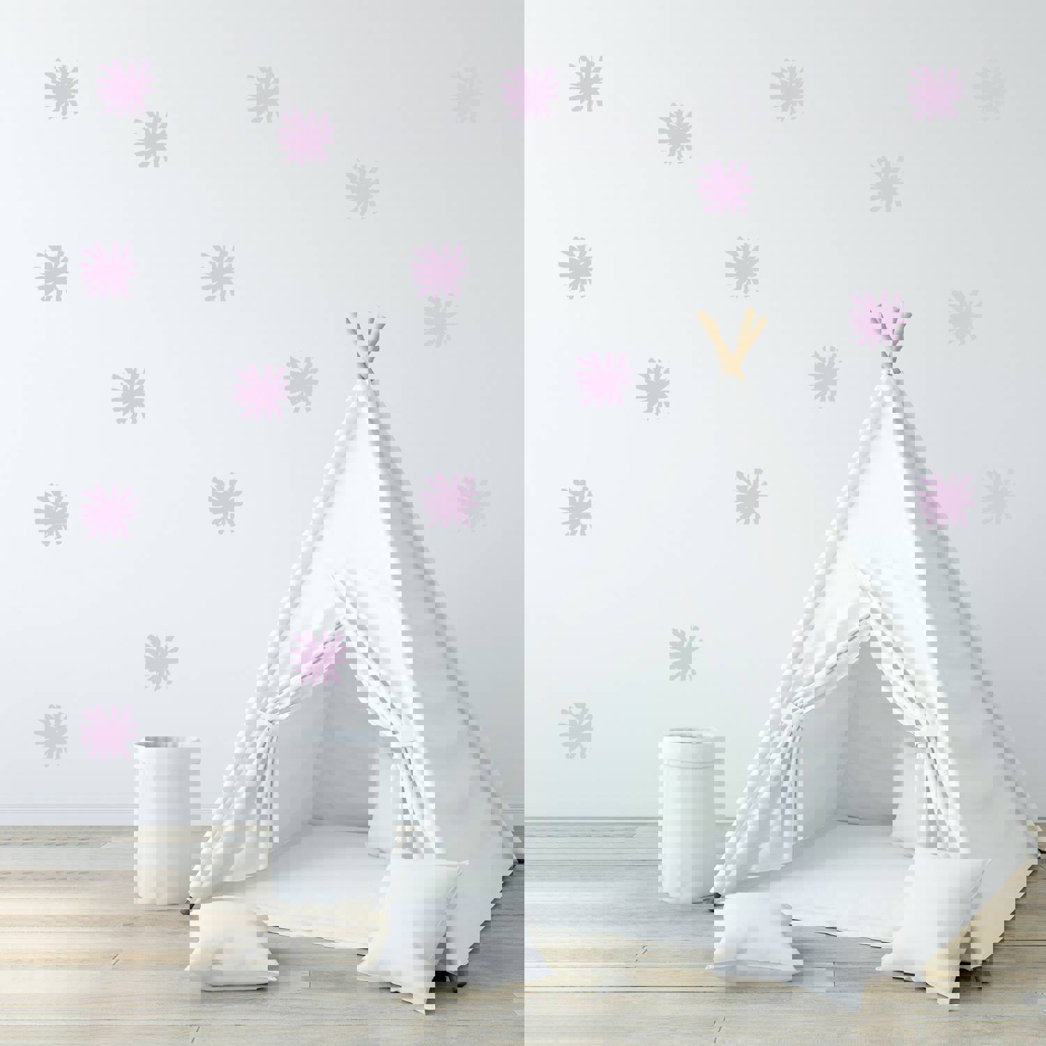 Purple Stars Wall Decals for Girls Bedroom