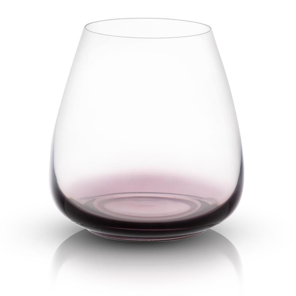 18.2 oz. Black Swan Stemless Red Wine Glasses (Set of 4)