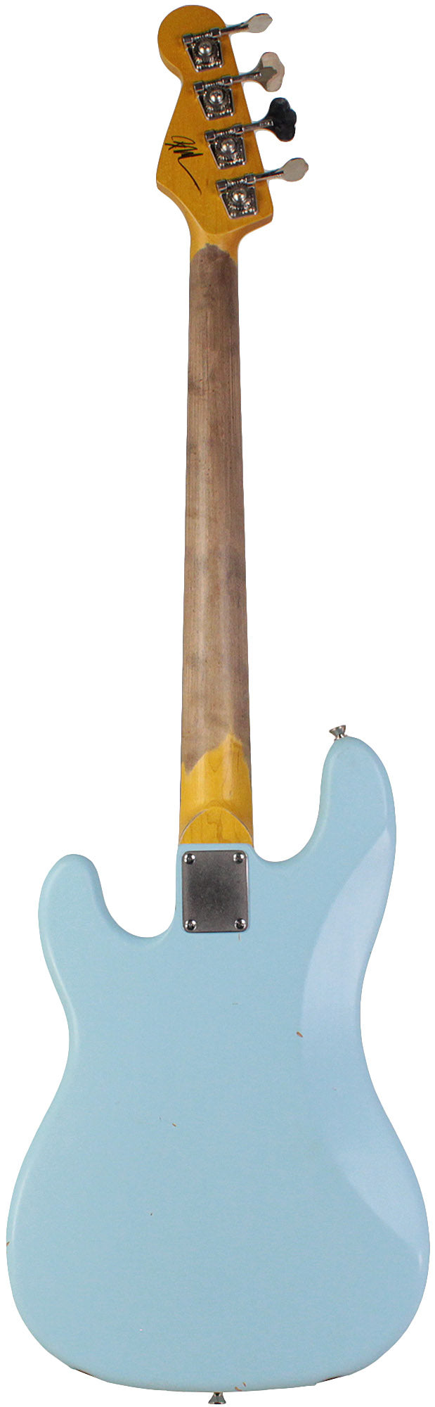 Nash PB-63 Bass Guitar, Sonic Blue, Light Aging