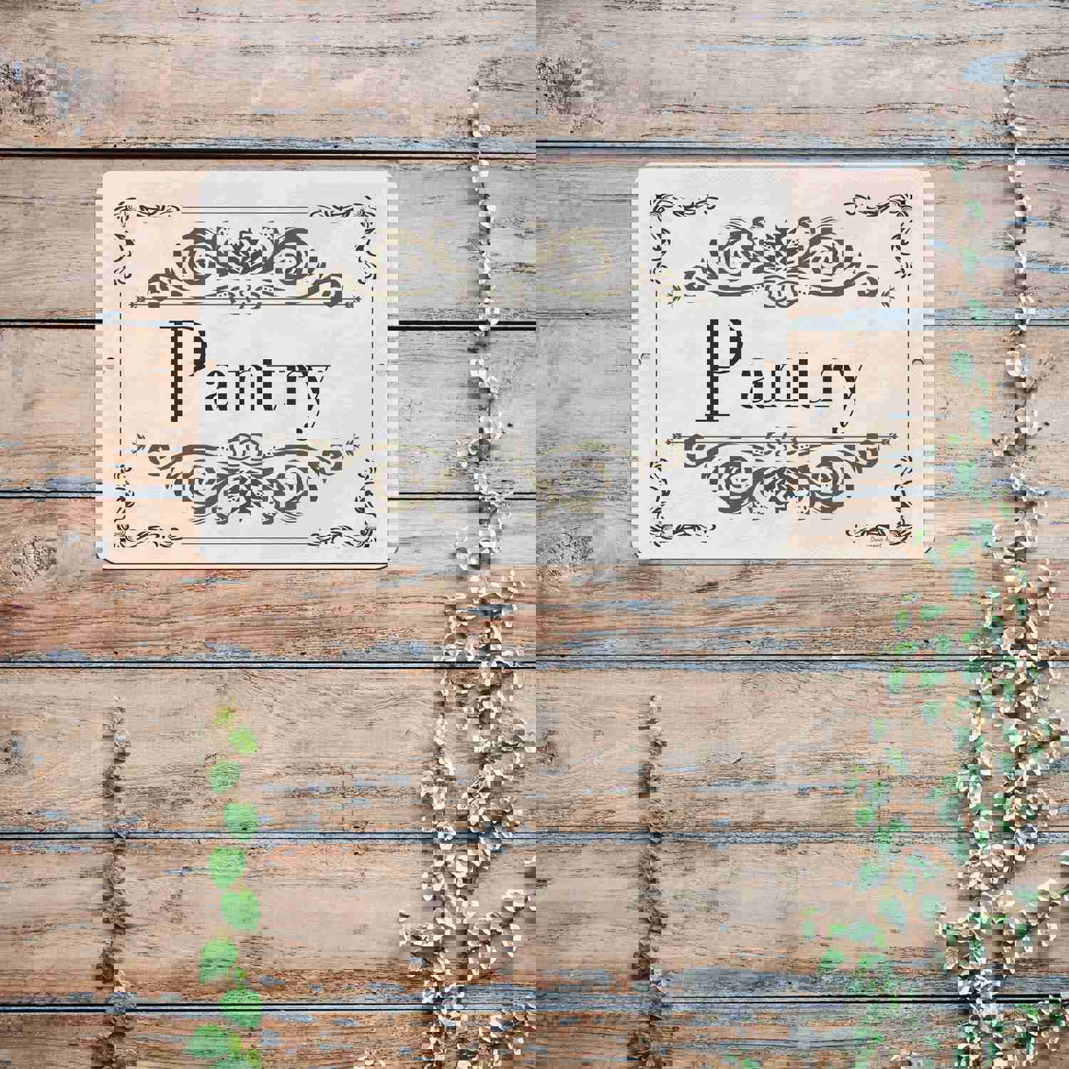 Decorative Pantry Metal Sign - Stylish Kitchen Wall Art Décor