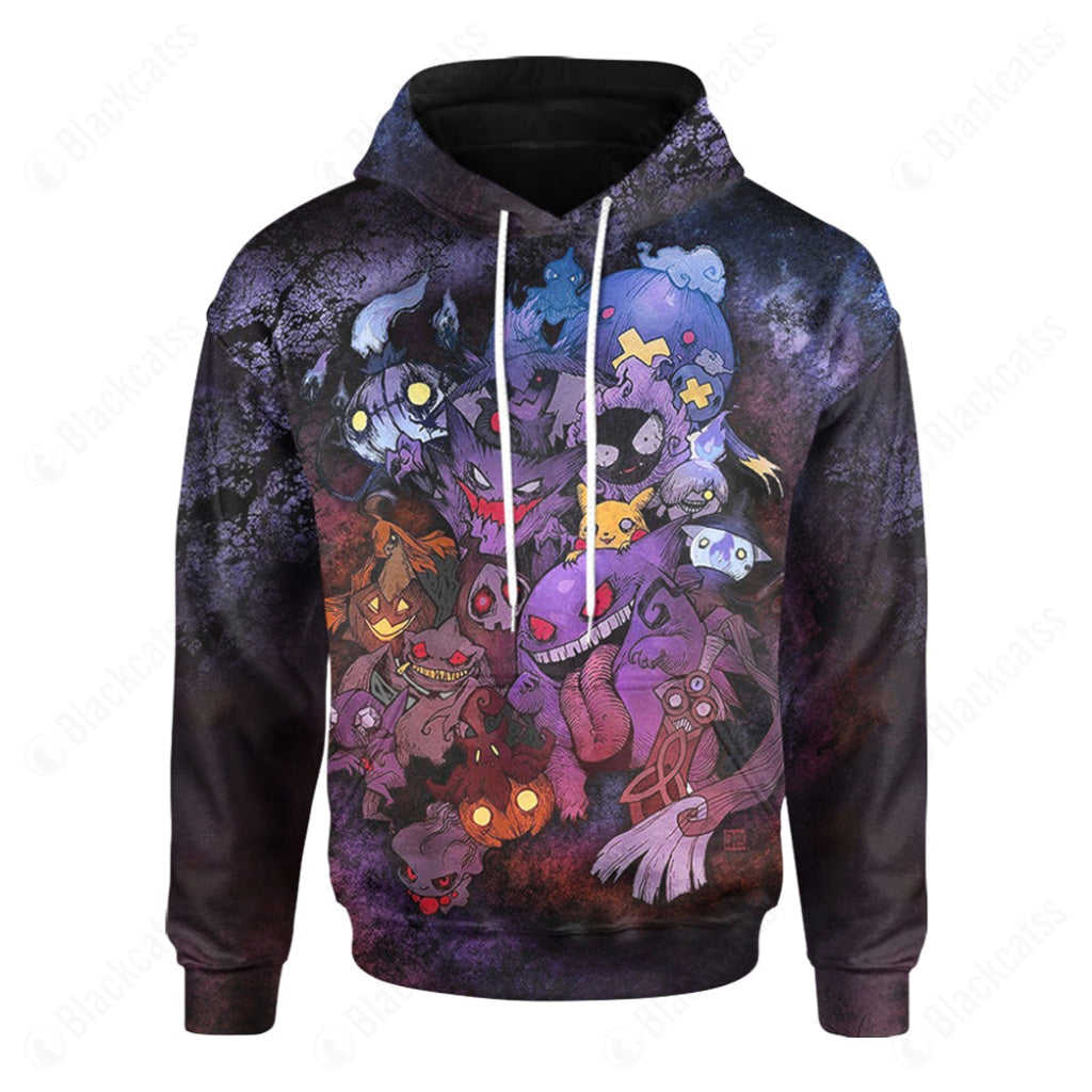 PKM Ghost Type Custom Hoodie Apparel