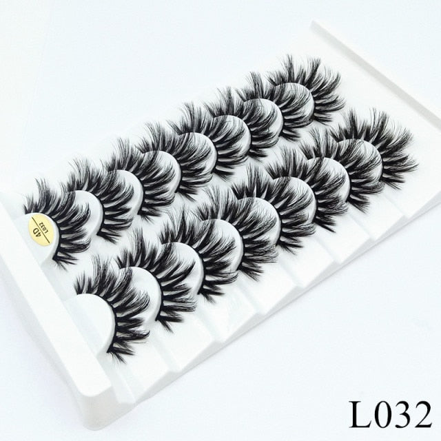 7/8/10 Pairs 3D Mink Lashes - 25mm Dramatic Volume Natural Long Silk Eyelashes