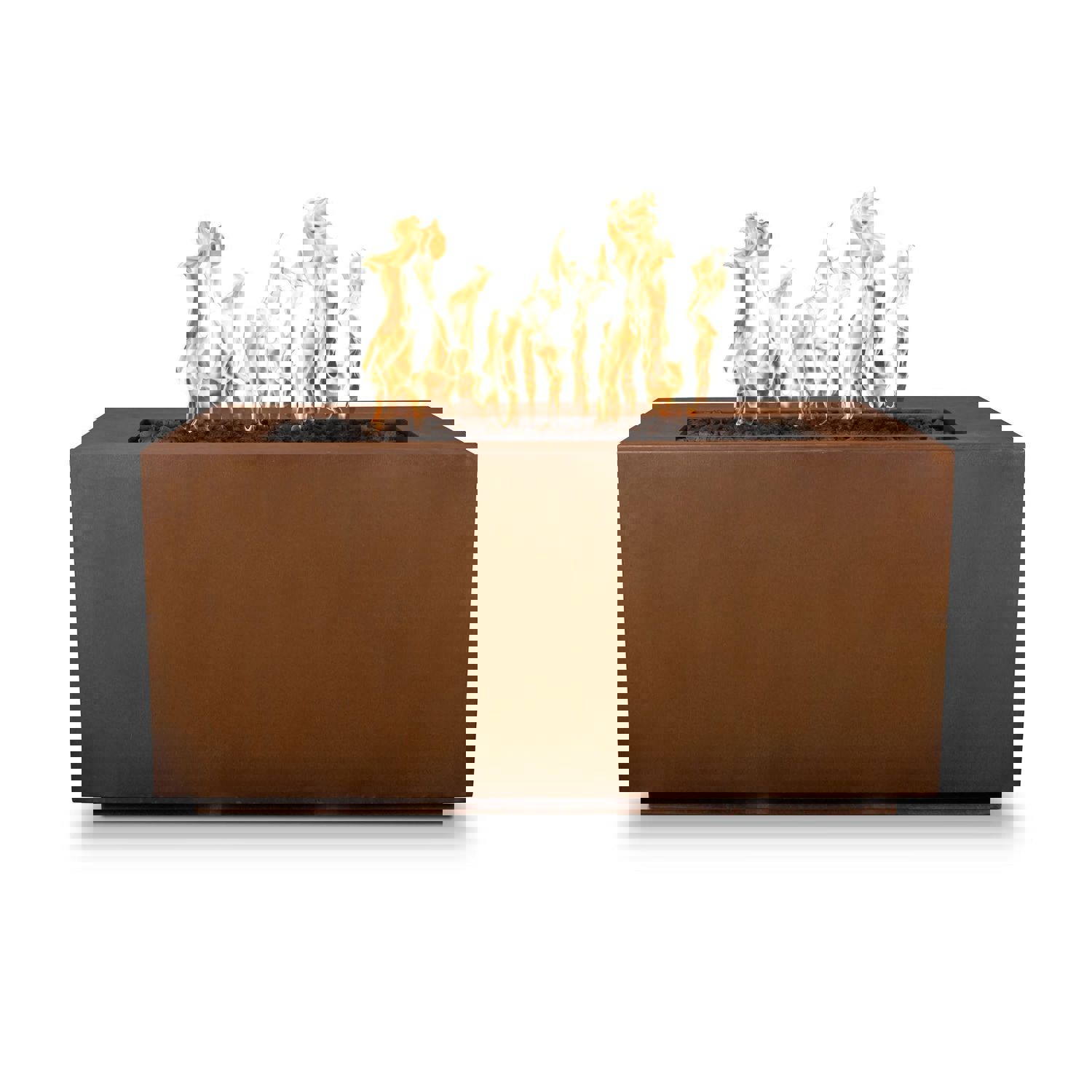 The Outdoor Plus Pismo Rectangle Metal Fire Pit with Free Cover