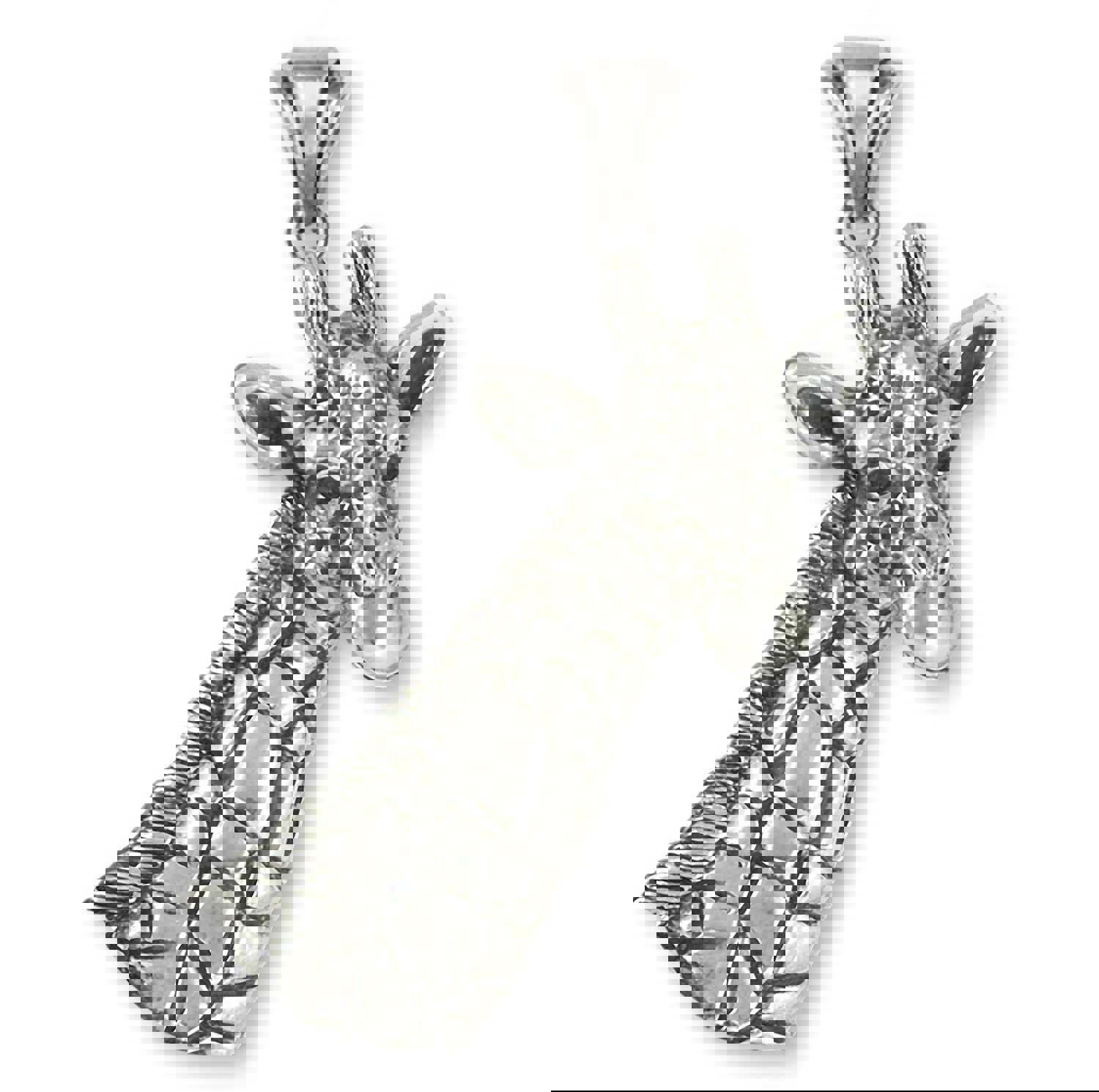 Handmade Sterling Silver Giraffe Pendant - GFF2N-P