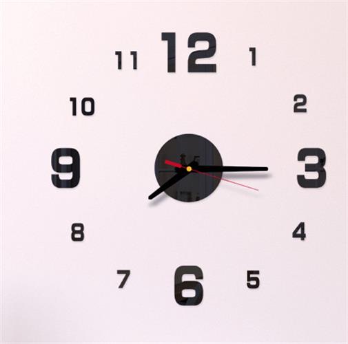 Mini Home Wall Clock 3D DIY Acrylic Mirror Stickers for Modern Living Room Decor