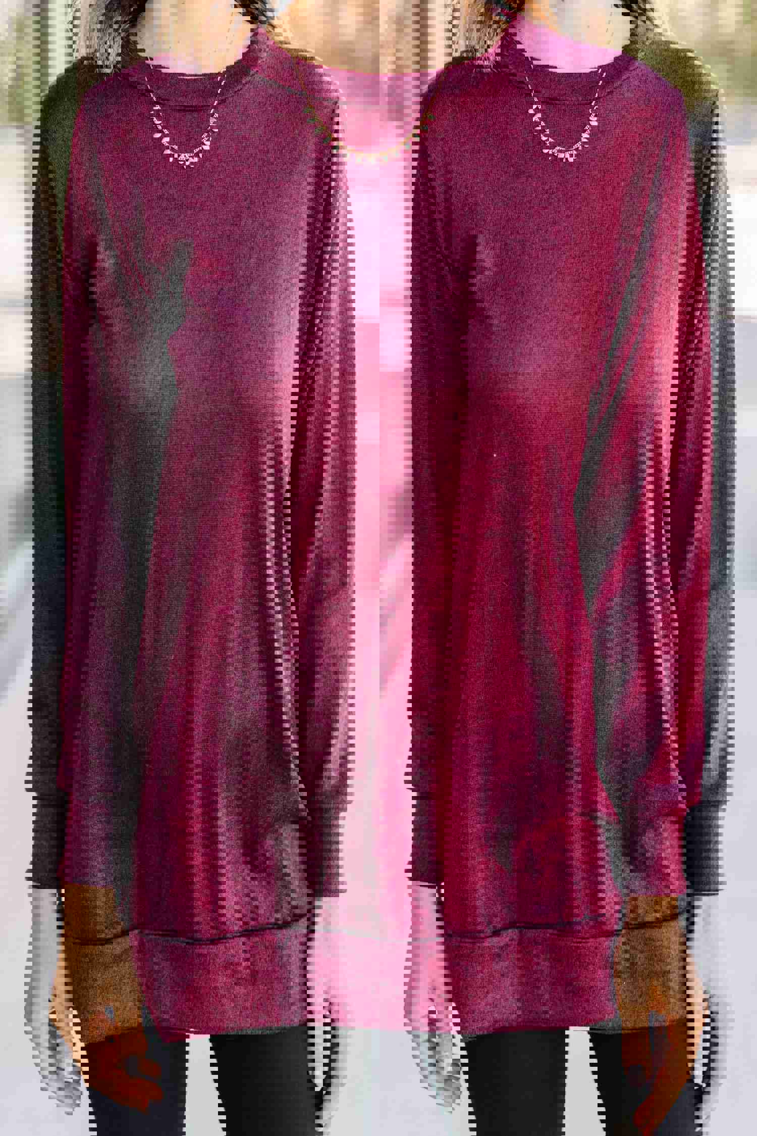 Reason For Happiness Wine Red Tunic