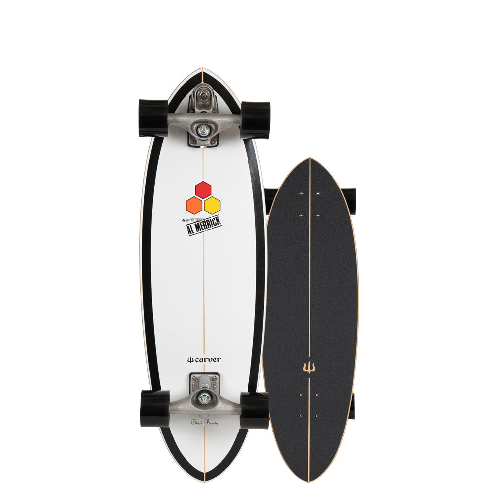 Channel Islands Black Beauty Surfskate Complete - Carver C7 Truck