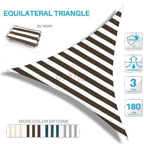 Patio Paradise 20 x 20 x 20 Beige Sun Shade Sail Triangle Canopy