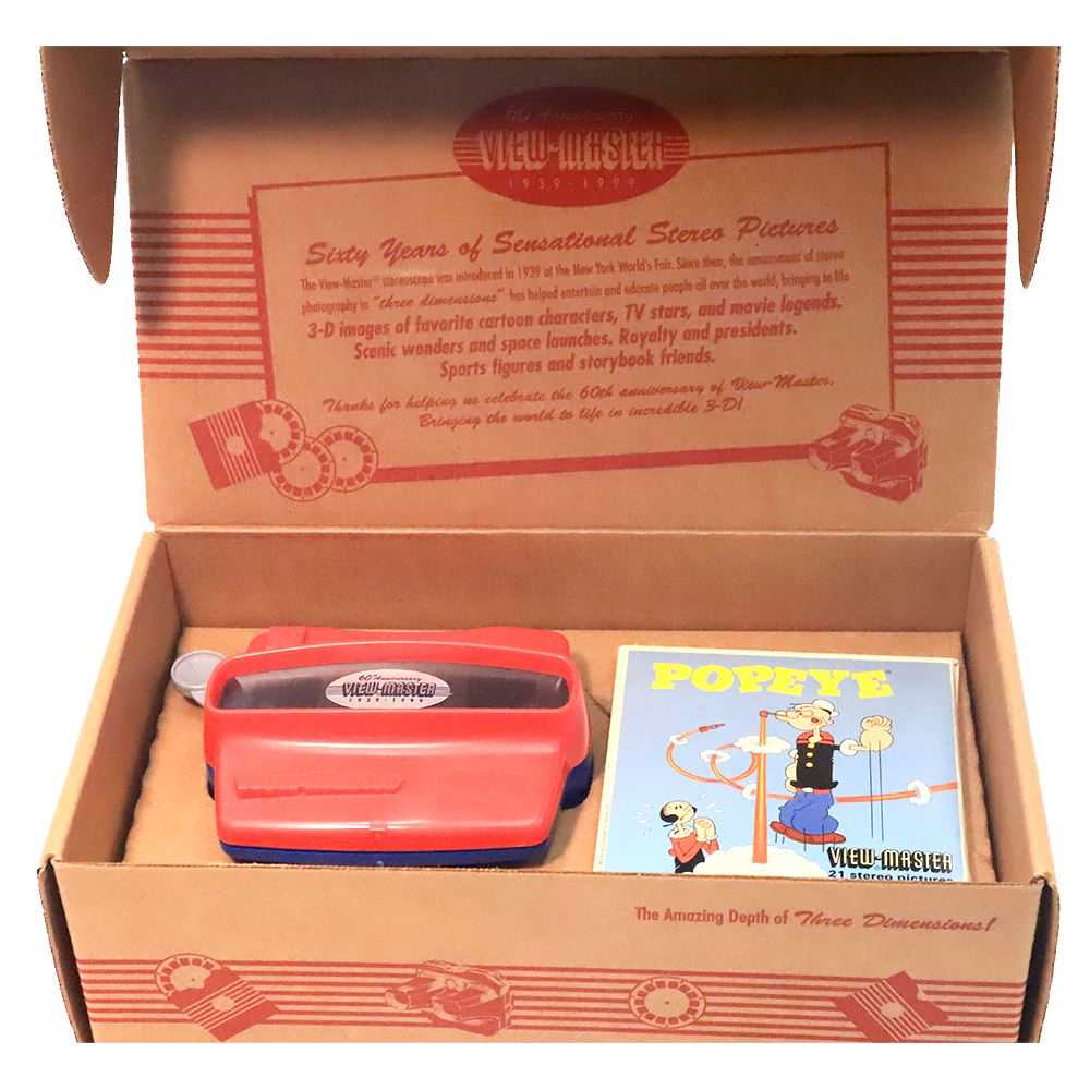Popeye Gift Set - 60th Anniversary - Viewer and Popeye 3 Reel Set - Vintage/As New