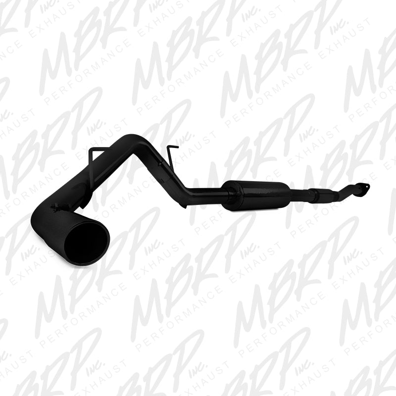 MBRP S5230BLK Ford 3 Inch Cat Back Exhaust System Single Side Exit Black Series For 11-14 Ford F-150 5.0L