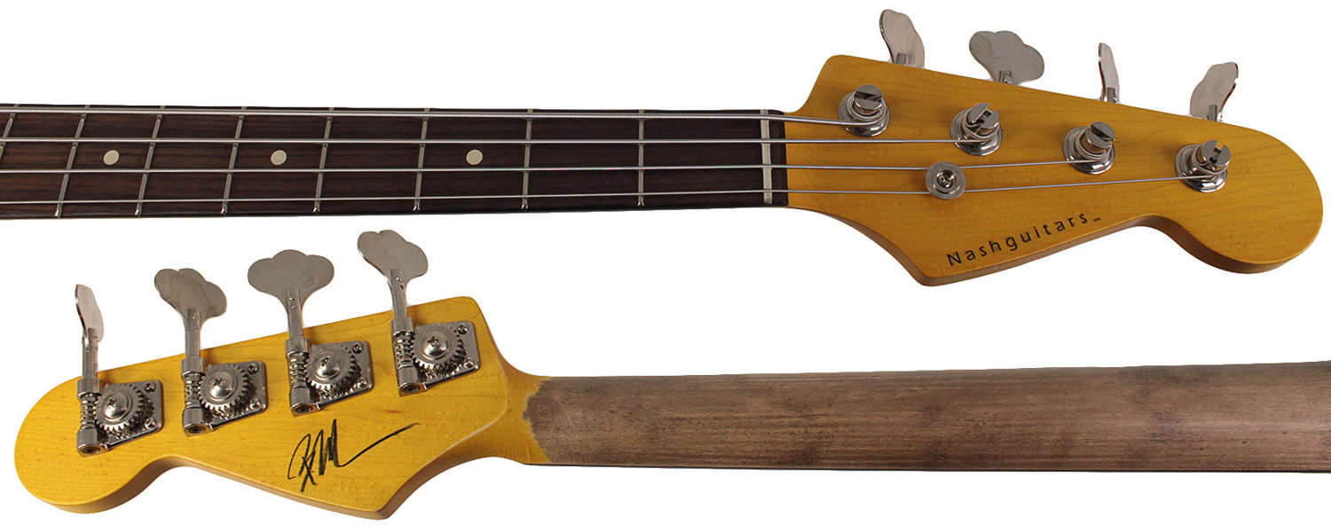 Nash PB-63 Bass Guitar, Sonic Blue, Light Aging