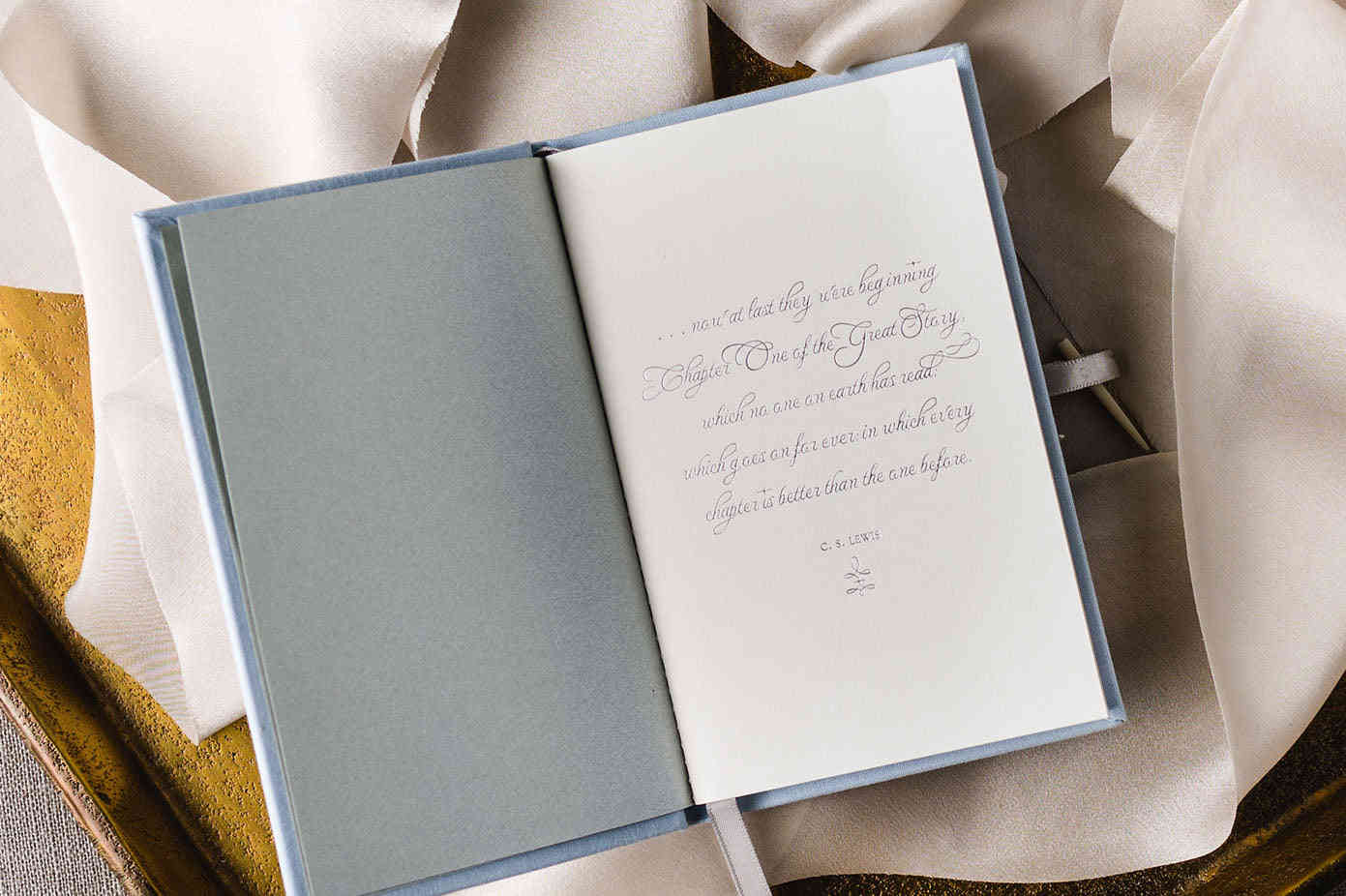Once Upon a Time - Set of 2 Heirloom Vow Books for Weddings