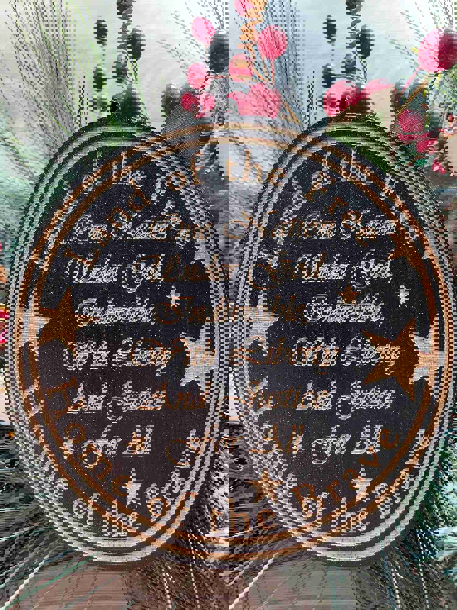 Land of the Free Home of the Brave Christmas Ornament - Patriotic Holiday Decoration