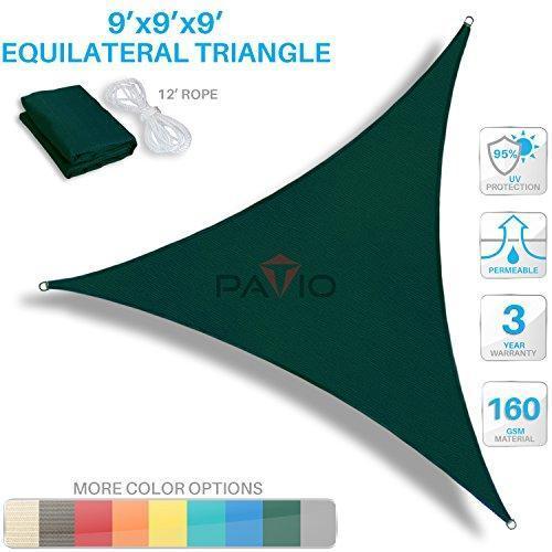 Patio Paradise 20 x 20 x 20 Beige Sun Shade Sail Triangle Canopy
